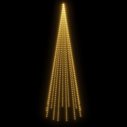 Sapin de Noël sur mât de drapeau 732 LED Blanc chaud 500 cm 547865547865