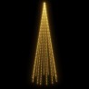 Sapin de Noël sur mât de drapeau 732 LED Blanc chaud 500 cm 547865547865