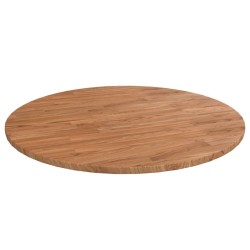 Dessus de table rond Marron clair Ø80x1,5 cm Bois chêne traité 547874547874