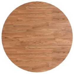 Dessus de table rond Marron clair Ø80x1,5 cm Bois chêne traité 547874547874