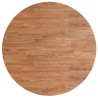 Dessus de table rond Marron clair Ø80x1,5 cm Bois chêne traité 547874547874