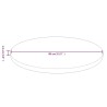 Dessus de table rond Marron clair Ø80x1,5 cm Bois chêne traité 547874547874