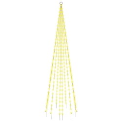 Sapin de Noël sur mât de drapeau 310 LED Blanc chaud 300 cm 547881547881
