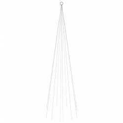 Sapin de Noël sur mât de drapeau 310 LED Blanc chaud 300 cm 547881547881