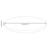 Dessus de table rond Marron clair Ø90x1,5 cm Bois chêne traité 547883547883