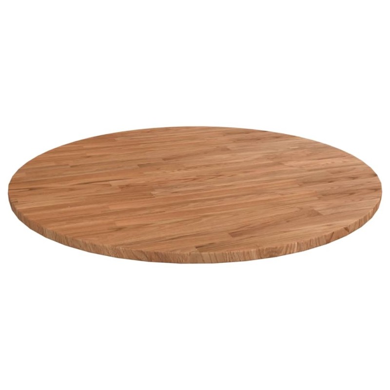 Dessus de table rond Marron clair Ø70x1,5 cm Bois chêne traité 547884547884