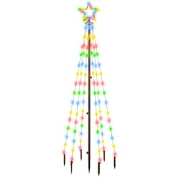 Sapin de Noël avec piquet Coloré 108 LED 180 cm 547897547897