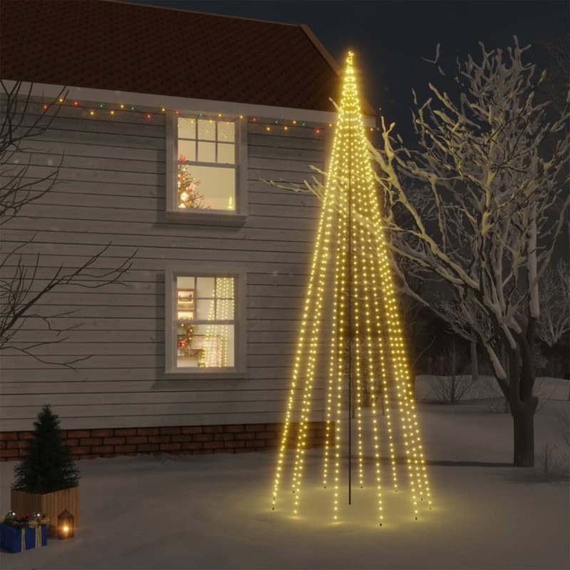 Sapin de Noël avec piquet 732 LED blanc chaud 500 cm 547900547900