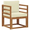 Canapé d’extérieur Bois d'acacia massif et polyester Naturel 547903547903