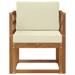 Canapé d’extérieur Bois d'acacia massif et polyester Naturel 547903547903