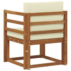 Canapé d’extérieur Bois d'acacia massif et polyester Naturel 547903547903