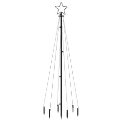 Sapin de Noël avec piquet Blanc chaud 108 LED 180 cm 547904547904