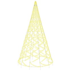 Sapin de Noël sur mât de drapeau 3000 LED Blanc chaud 800 cm 547905547905