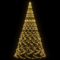Sapin de Noël sur mât de drapeau 3000 LED Blanc chaud 800 cm 547905547905