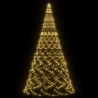 Sapin de Noël sur mât de drapeau 3000 LED Blanc chaud 800 cm 547905547905