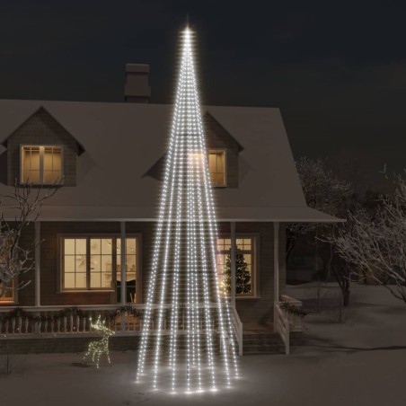 Sapin de Noël sur mât de drapeau 1134 LED Blanc froid 800 cm 547906547906