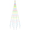 Sapin de Noël sur mât de drapeau 108 LED Colorées 180 cm 547907547907