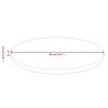 Dessus de table rond Marron clair Ø50x1,5 cm Bois chêne traité 547911547911