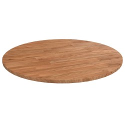 Dessus de table rond Marron clair Ø60x1,5 cm Bois chêne traité 547912547912