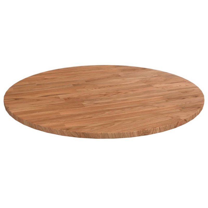 Dessus de table rond Marron clair Ø60x1,5 cm Bois chêne traité 547912547912