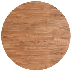 Dessus de table rond Marron clair Ø60x1,5 cm Bois chêne traité 547912547912