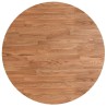 Dessus de table rond Marron clair Ø60x1,5 cm Bois chêne traité 547912547912