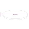 Dessus de table rond Marron clair Ø60x1,5 cm Bois chêne traité 547912547912