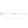 Dessus de table rond Marron clair Ø40x1,5 cm Bois chêne traité 547913547913