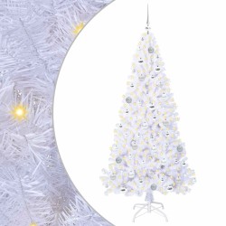 Sapin de Noël artificiel avec 300 LED Blanc 180 cm PVC et Acier 547927547927