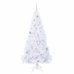 Sapin de Noël artificiel avec 300 LED Blanc 180 cm PVC et Acier 547927547927