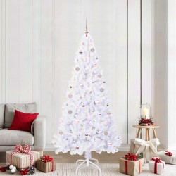 Sapin de Noël artificiel avec 300 LED Blanc 210 cm PVC et Acier 547931547931