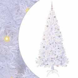 Sapin de Noël artificiel avec 300 LED Blanc 210 cm PVC et Acier 547931547931