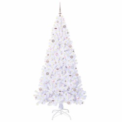 Sapin de Noël artificiel avec 300 LED Blanc 210 cm PVC et Acier 547931547931