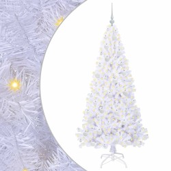 Sapin de Noël artificiel avec 300 LED Blanc 180 cm PVC et Acier 547932547932