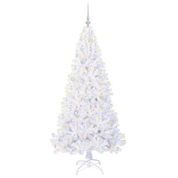 Sapin de Noël artificiel avec 300 LED Blanc 180 cm PVC et Acier 547932547932