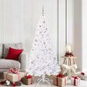 Sapin de Noël artificiel avec 300 LED Blanc 180 cm PVC et Acier 547933547933