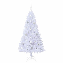 Sapin de Noël artificiel avec 150 LED Blanc 150 cm PVC et Acier 547934547934
