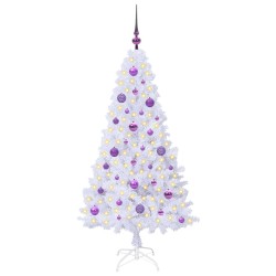 Sapin de Noël artificiel avec 150 LED Blanc 150 cm PVC et Acier 547935547935