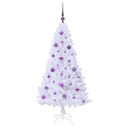 Sapin de Noël artificiel avec 150 LED Blanc 150 cm PVC et Acier 547935547935