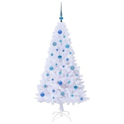 Sapin de Noël artificiel avec 150 LED Blanc 150 cm PVC et Acier 547936547936