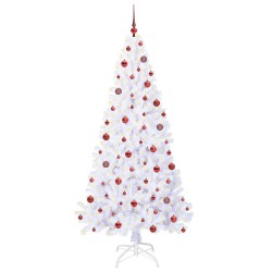 Sapin de Noël artificiel avec 300 LED Blanc 210 cm PVC et Acier 547937547937