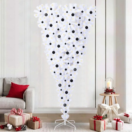 Sapin de Noël artificiel avec 300 LED Blanc 240 cm PVC et Acier 547940547940