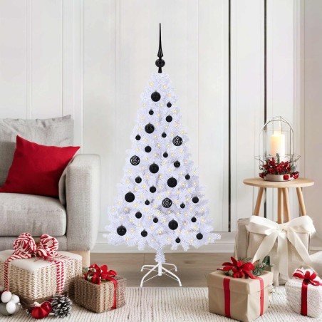 Sapin de Noël artificiel avec 150 LED Blanc 120 cm PVC et Acier 547941547941