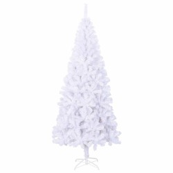 Sapin de Noël artificiel avec 300 LED Blanc 240 cm PVC et Acier 547943547943
