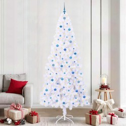 Sapin de Noël artificiel avec 300 LED Blanc 240 cm PVC et Acier 547944547944
