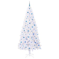 Sapin de Noël artificiel avec 300 LED Blanc 240 cm PVC et Acier 547944547944