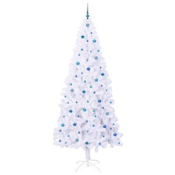 Sapin de Noël artificiel avec 300 LED Blanc 240 cm PVC et Acier 547944547944
