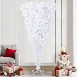 Sapin de Noël artificiel avec 300 LED Blanc 240 cm PVC et Acier 547947547947
