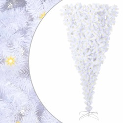 Sapin de Noël artificiel avec 300 LED Blanc 240 cm PVC et Acier 547947547947