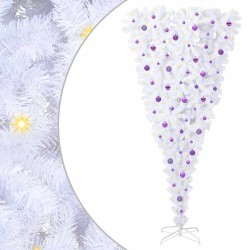 Sapin de Noël artificiel avec 300 LED Blanc 240 cm PVC et Acier 547948547948